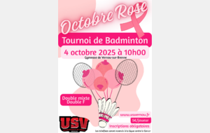 2ème édition Tournoi de badminton Octobre rose 